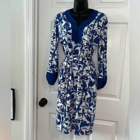 Blue and white dress by Peck & Peck - Picture 3 of 6